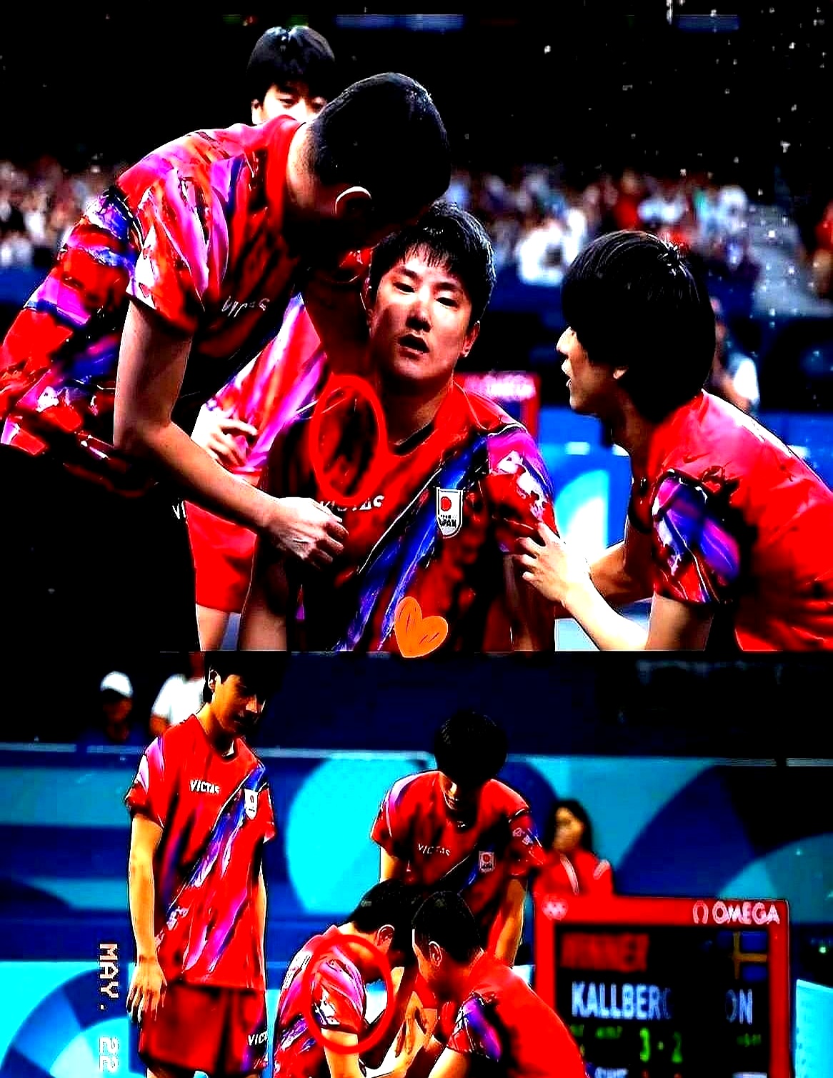 包含中国乒乓球队翻盘比利时乒乓球队，张本智和惊艳世界的词条